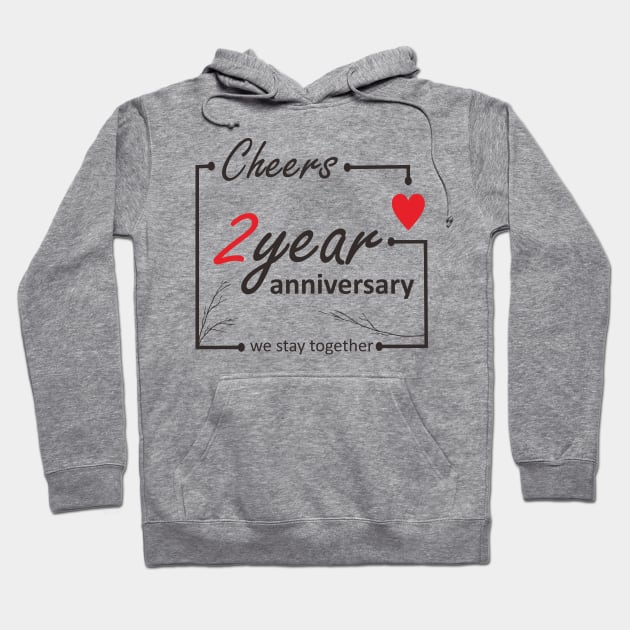 2 year anniversary Hoodie by ezhar.v.b